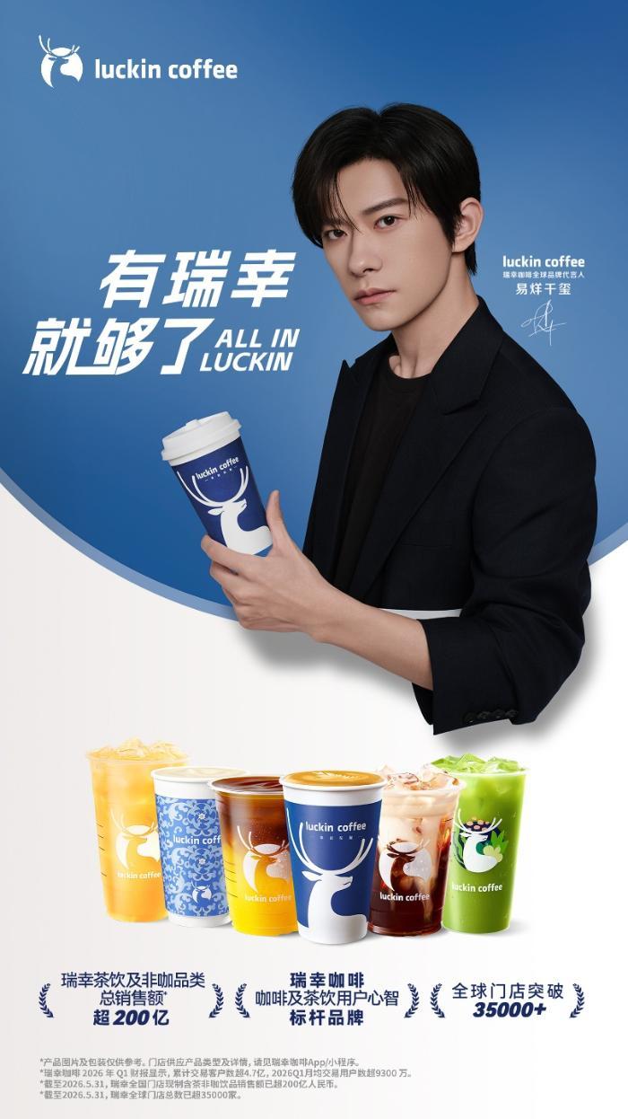 瑞幸启动全品类主题活动：现制茶饮及非咖品类销售额超200亿元，全球门店突破35000家